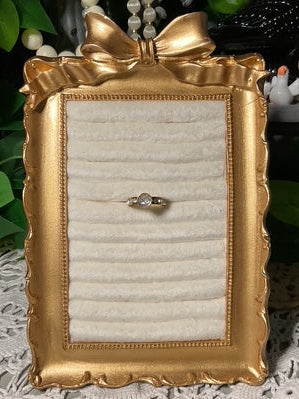 CZ and Gold Electroplated Ring size 7