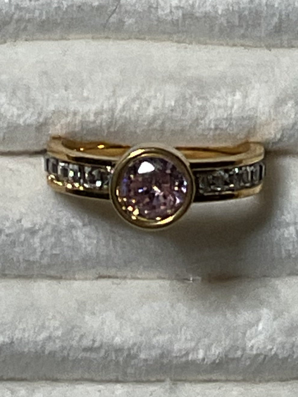 Pink CZ ring size 7