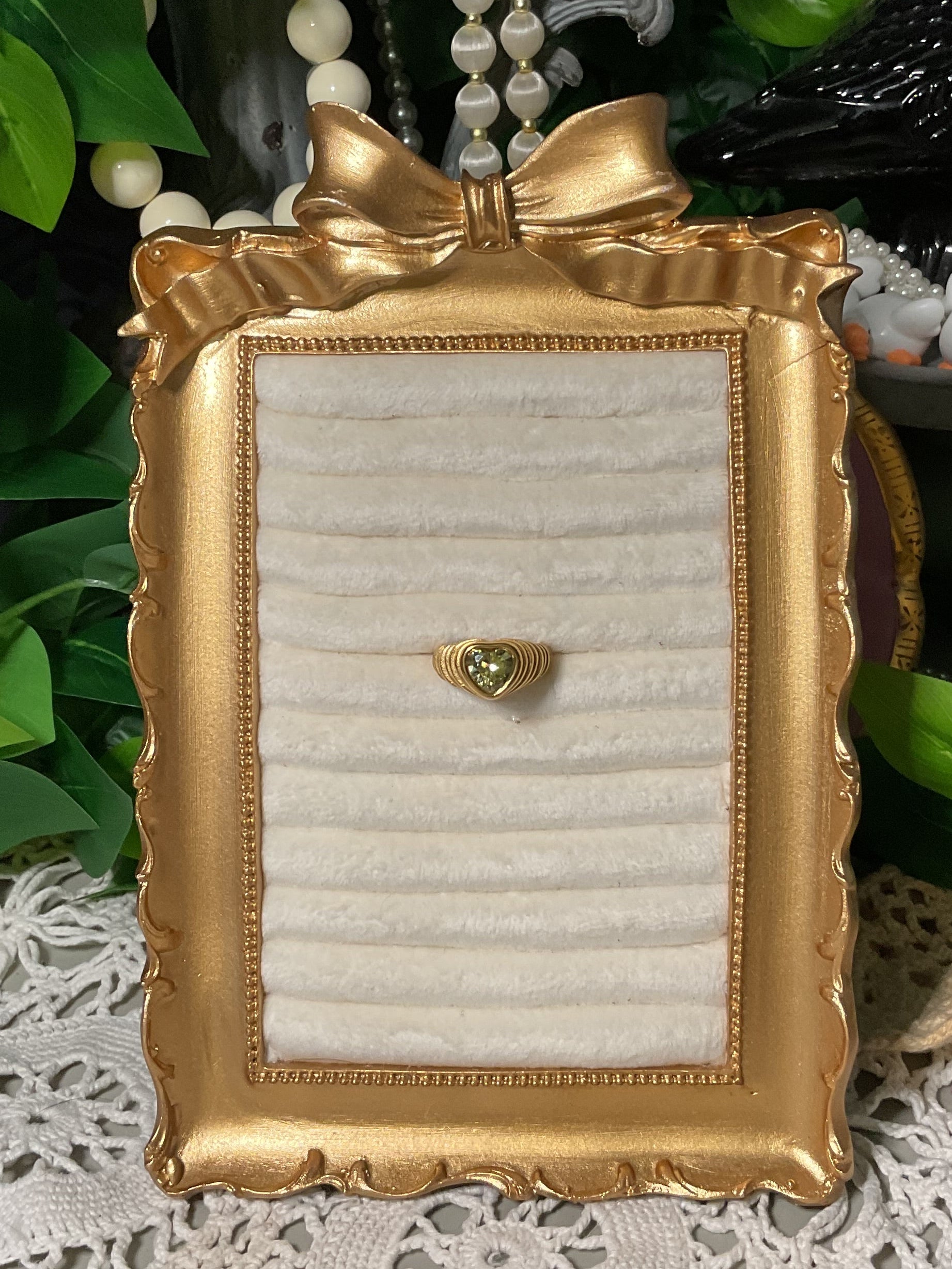 Light Yellow Heart CZ size 6
